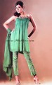 PW8651 Orange Fern Green Party Wear