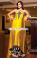 SC7432 Gold Black Charmeuse Silk Raw Silk Crinkle Chiffon Sharara