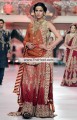BW6745 Sunset Coral Pink Dark Burgundy Rust Crinkle Chiffon Banarasi Jamawar Lehenga