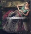 BW6372 Jungle Green Lavender Blue Banarasi Jamawar Sharara