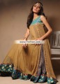 AK6842 Ball Blue Dark Indian Yellow Dark Ball Blue Dark Cambridge Blue Gray Crinkle Chiffon Banarasi Jamawar Raw Silk Anarkali Sharara