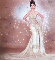 BW109 Off-white Jamawar Back Train Lehenga