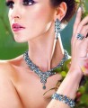 EJ015 Capri Blue And Aquamarine Gemstones Evening Jewellery