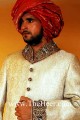 SW513 Off White Jamawar Sherwani