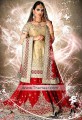 BW6513 Fallow Venetian Red Jamawar Lehenga