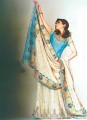 BW106 Turquoise & Moccasin Gold Lehenga
