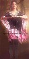 PW7852 Black Crinkle Chiffon Short Kameez
