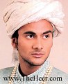 TB422 Off White Banarsi Jamawar Turban