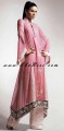 AK6491 Thulian Pink And OffWhite Crincle Chiffon Anarkali Style