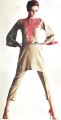 PW8192 Beige Karandi cotton Short Kameez