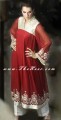 AK7524 Red Crinkle Chiffon Anarkali Style