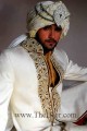 SW516 Off White Jamawar Sherwani