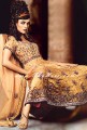 AK6982 Goldenrod Crinkle Chiffon Anarkali Style