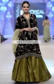 BW6191 Bistre Asparagus Tea Green Velvet Banarasi Jamawar Sharara