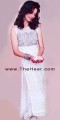 PW6927 White Crinkle Chiffon Long Kameez