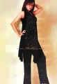 PW8795 Black Crepe Silk Shalwar Kameez
