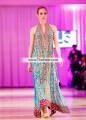 AK7523 Robin Egg Blue Vivid Cerise Crinkle Chiffon Raw Silk Anarkali