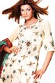 PW349  Cream Crepe   Party Wear