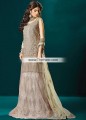 BW6793 Pale Silver Almond Pale Spring Bud Crinkle Chiffon Lehenga