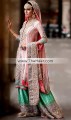BW5982 Pink Dark Mountain Meadow Banarasi Crinkle Chiffon Sharara