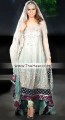 BW6177 White Smoke & Teal Crinkle Chiffon & Banarasi Jamawar