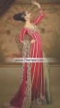 MX7055 Brick Red Vivid Burgundy Light Army Green Crinkle Chiffon Banarasi Jamawar Maxi
