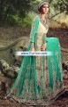 AK6924 Light Mint Blond Crinkle Chiffon Crepe Silk Anarkali Dress