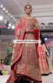 BW7256 Sunset American Rose Organza Crinkle Chiffon Anarkali