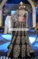 BW7370 Silver Gray Moonlight Net Crinkle Chiffon Lahenga