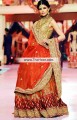 BW6743 Vanilla Orange Red Falu Red Raw Silk Crinkle Chiffon Lehenga