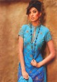 PW443  Turquoise and Electric Blue Party Wear