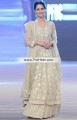 BW6194 Pastel Gray Pale Silver Crinkle Chiffon Banarsi Jamawar Lehenga