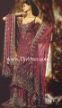 BW6450 Dark Rose Vale & Rich Maroon Crinkle Chiffon & Jamawar Lehenga