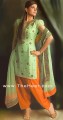 PW6932 Mint Green Crinkle Chiffon Shalwar Kameez