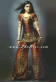 SC8758 Dark Maroon Party Wear