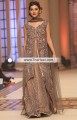 SC6956 Dark Chestnut Pale Copper Crinkle Chiffon Net Banarasi Jamawar Lehenga