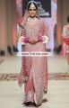 BW6040 Light Pink Salmon Pink Dark Terra Cotta Crinkle Chiffon Banarasi Jamawar Lehenga