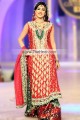 BW7511 Scarlet Dark Green Maroon Banarasi Jamawar Sharara