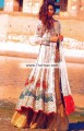 SC6754 Off White Cadmium Orange Crinkle Chiffon Banarasi Jamawar Gharara