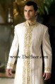 SW467 Off White Polyster Cotton Sherwani