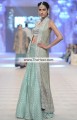 PW6157 Ecru Eton Blue Silver Pale Robin Egg Blue Crinkle Chiffon Raw Silk Banarasi Jamawar Lehenga