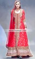 MX7991 Rose Madder Banarasi Crinkle Chiffon Raw Silk Maxi