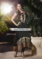 AK7425 Black Crinkle Chiffon Crepe Silk Anarkali