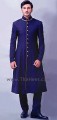 SW504 Duke Blue Raw Silk Sherwani