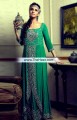 AK6823 Dark Jade Crinkle Chiffon Anarkali Lehenga