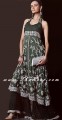 AK6888 Hunter Green & British Racing Green Anarkali Style