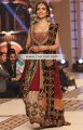 BW6937 Medium Jungle Green Falu Red Tan Tiger's Eye Crinkle Chiffon Lehenga