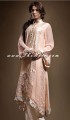 AK6498 Desert Sand Crincle Chiffon Anarkali Style