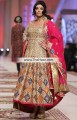 AK6972 Medium Champagne Amaranth Crinkle Chiffon Crepe Silk Anarkali