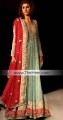BW6157 Light Viridian Eton Blue Crinkle Chiffon Raw Silk Bridal Gown
